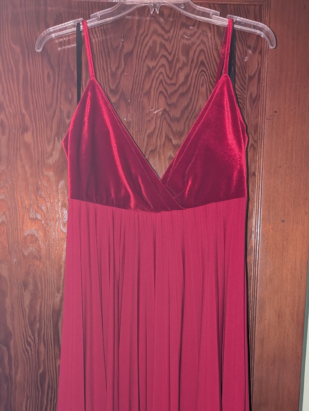 Short Strappy Cocktail/Holiday Dress Deep Red Size 16